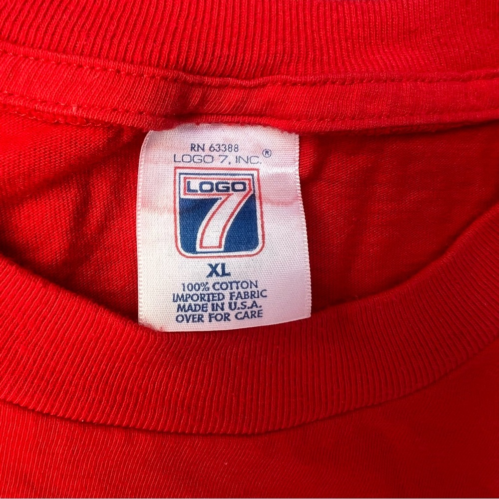 Vintage 1995 World Series Champions Atlanta Braves T Shirt Logo 7 Made in USA - Picture 3 of 4